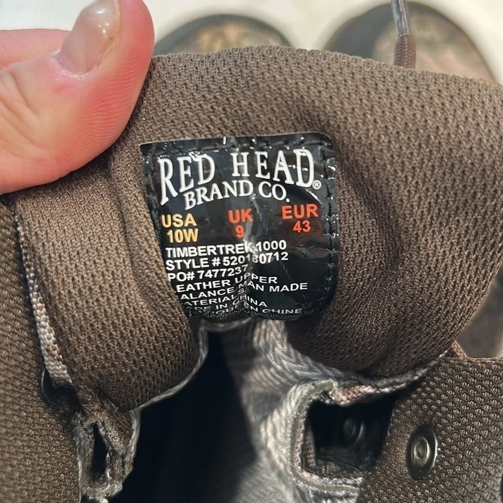Red Head Brand Co. Timbertrek 1000 10W Men’s Hunting Camo Boot NWOT